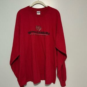 Gildan Red Ultra Cotton Long Sleeve South Carolina gamecocks Shirt size 2XL
